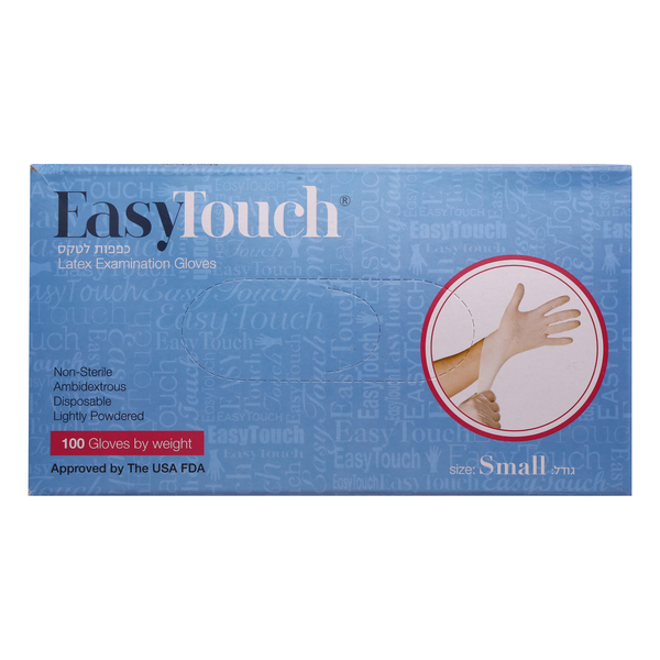 כפפות לטקס איזי טאצ 100 יח