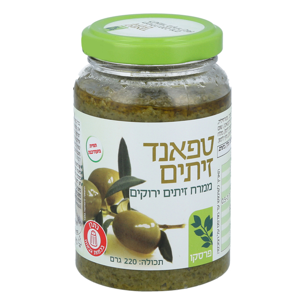 טפנד זיתים ירוקים 220 גר - מידע תזונתי