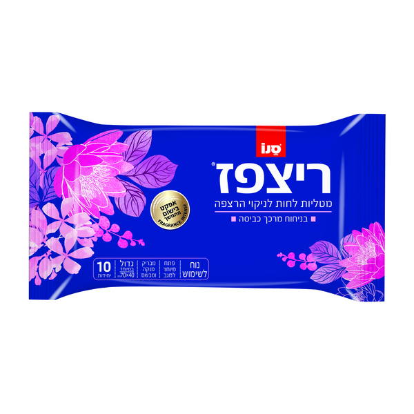 מטליות חד פעמיות לניקוי הרצפה בניחוח מרכך כביסה 10יח' סנו