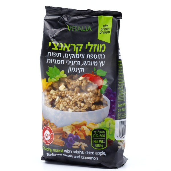 מוזלי קראנצ צימוק תפוח וגרעיני חמניות - מידע תזונתי