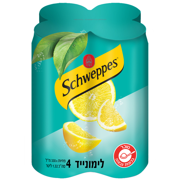 שוופס מוגז פירות למונייד פח 330 מל רביעי - מידע תזונתי