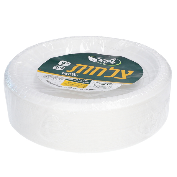צלחת 9' לבן/קרם 100