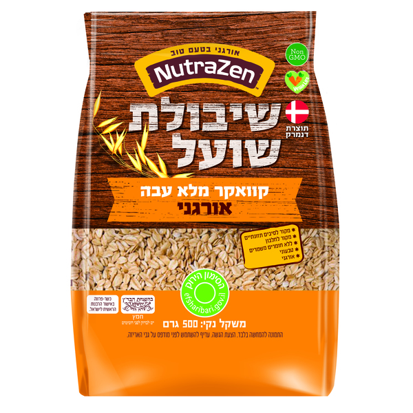 קוואקר דק אורגני 500 גר - מידע תזונתי