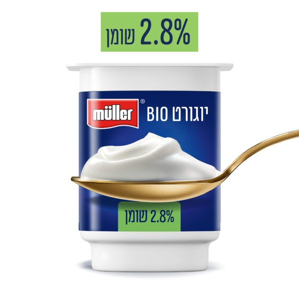 יוגורט מולר ביאנקו בטעם טבעי 2.8% 200 גר - מידע תזונתי