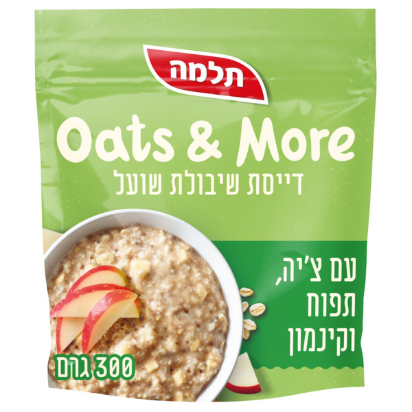 שיבולת שועל תפוח וציה 300 גר - מידע תזונתי