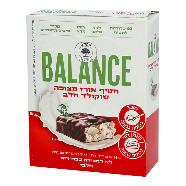 פרכיות אורז מצופה שוקולד חלב 90 גר` BALA
