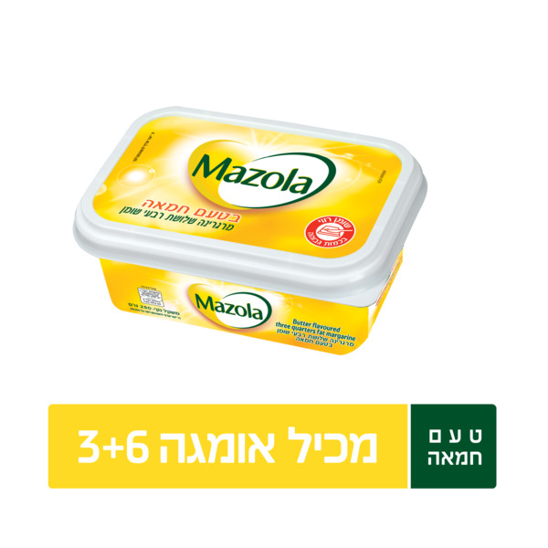 מרגרינה מזולה גלורי טעם חמאה 250 גר - מידע תזונתי