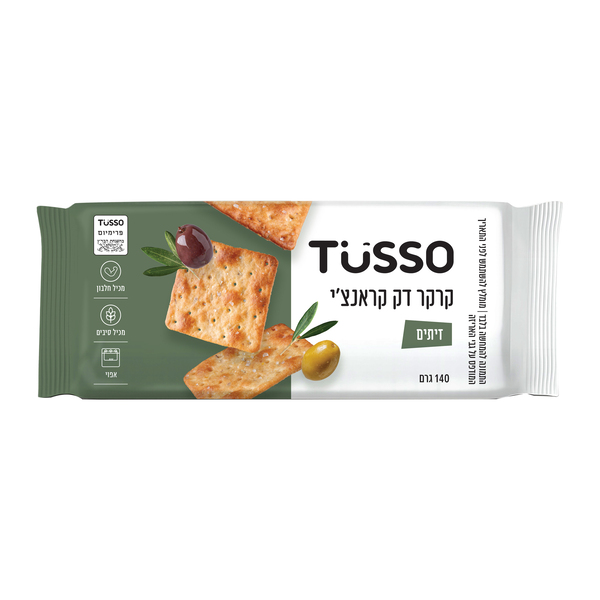 קרקר דק קראנצי בטעם זיתים טוסו 140 גר