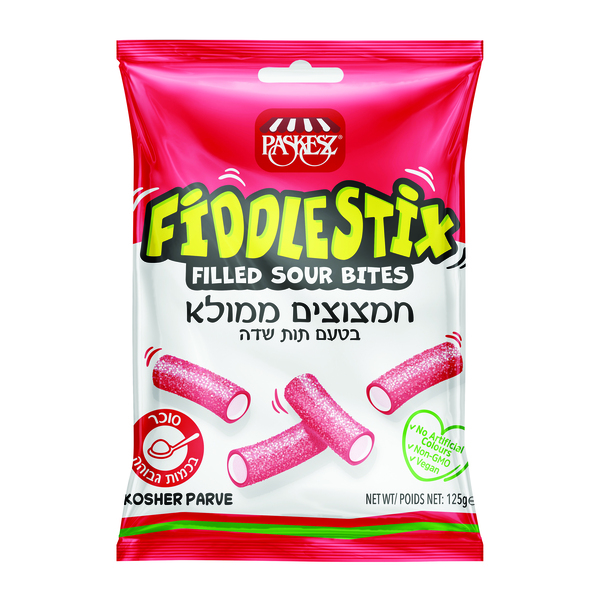 פשקז - חמצוצים ממולאים בטעם תות שדה 125 גרם