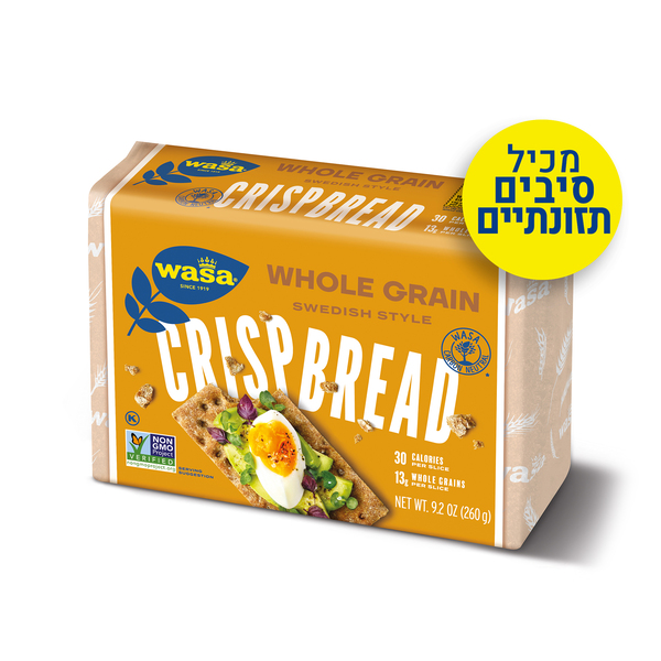 פת פריכה ואזה מקמח מלא 260 גרם
