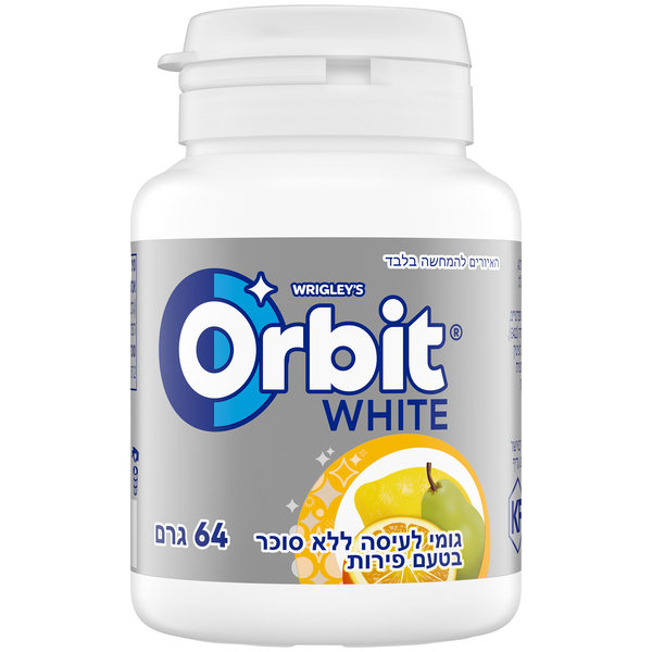 אורביט וויט בטעם פירות בקבוקון 46מלבניות