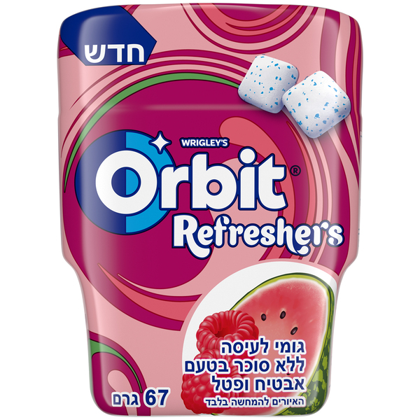 אורביט - בקבוקון רפרשרס אבטיח ופטל 67 גרם לל"ס