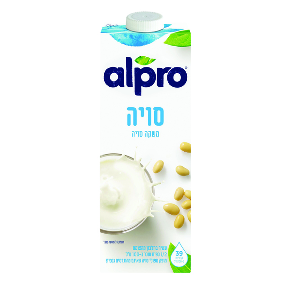 משקה סויה 1 ליטר אלפרו - מידע תזונתי