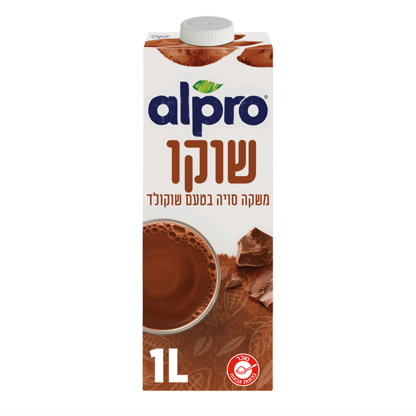 משקה סויה בטעם שוקו אלפרו (1 ליטר) - מידע תזונתי