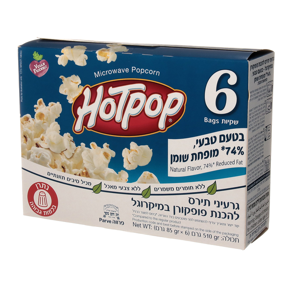הוט פופ לייט 600גר` - מידע תזונתי