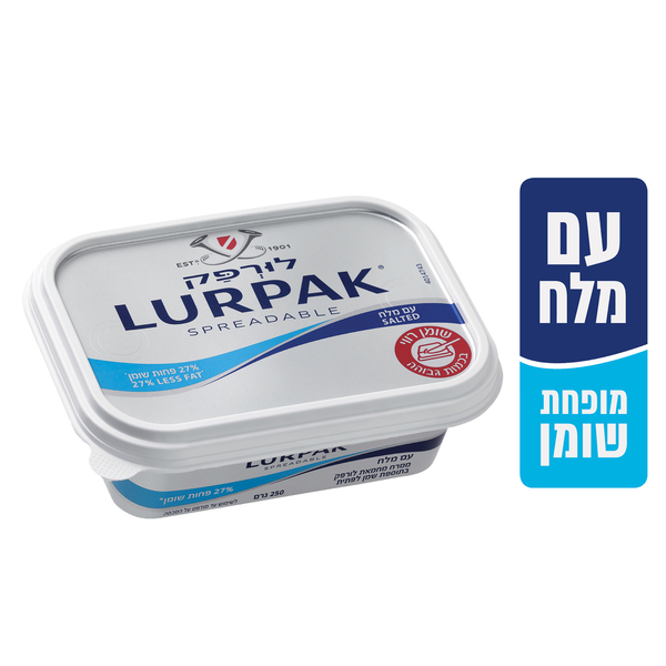 ממרח לורפק עם מלח מופחת שומן 250 גר` - מידע תזונתי