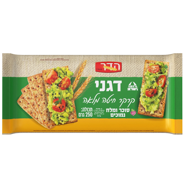 קרקר דגנית ללתס וללא מלח 250 גר`