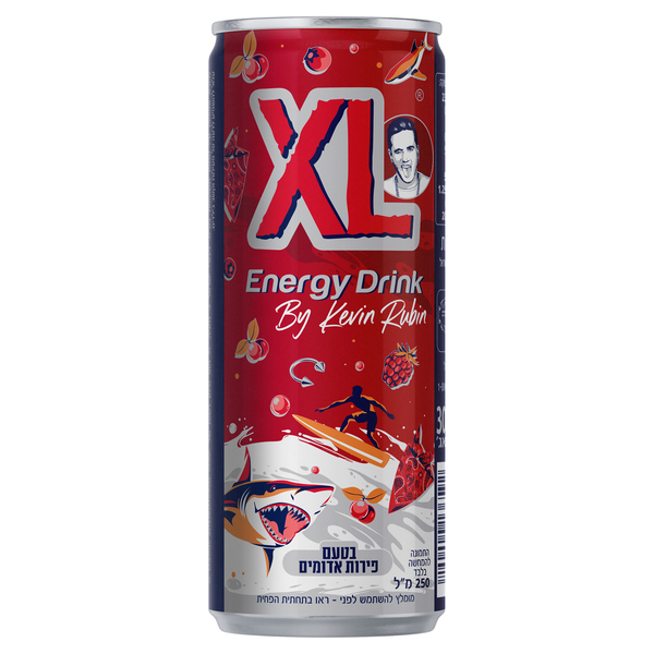משקה אנרגיה XL פירות אדומים פחית 250 מ"ל