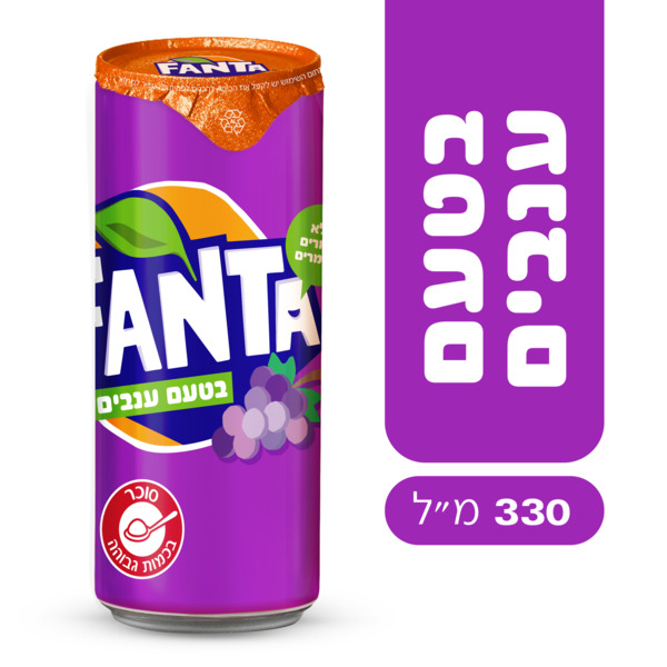 פחית פאנטה ענבים סליק 330 מל - מידע תזונתי