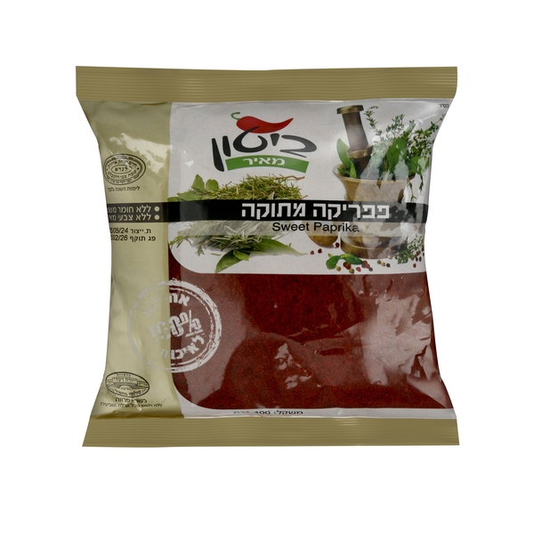 פפריקה מתוקה 400 גר` ביטון - מידע תזונתי