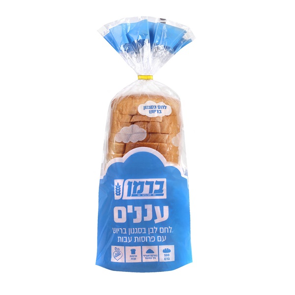 עננים לחם לבן בסגנון בריוש עם פרוסות עבות, 500 גרם