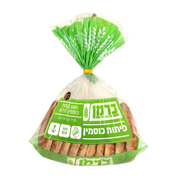 פיתות כוסמין 100% קמח כוסמין מלא - 10 בשקית