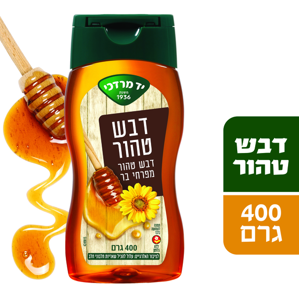 דבש לחיץ 400 גר` יד מרדכי - מידע תזונתי