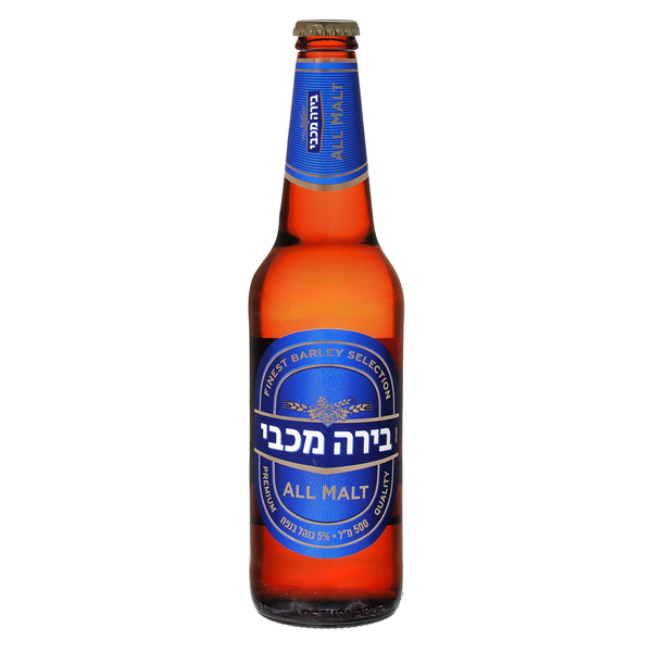 בירה בקבוק מכבי (500 מל) - מידע תזונתי