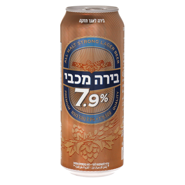 בירה מכבי 7.9% 500 פחית. - מידע תזונתי