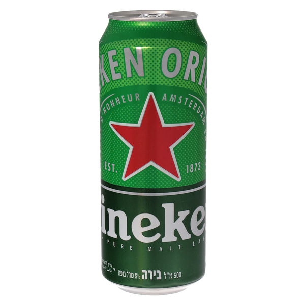 ערכים תזונתיים הייניקן פחית 500 מל
