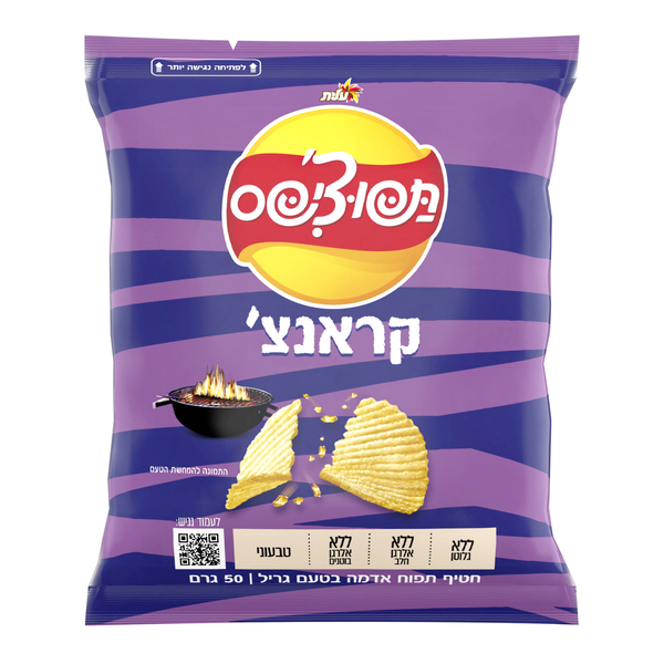 תפוצ`יפס 50 גר קראנץ` גריל - מידע תזונתי