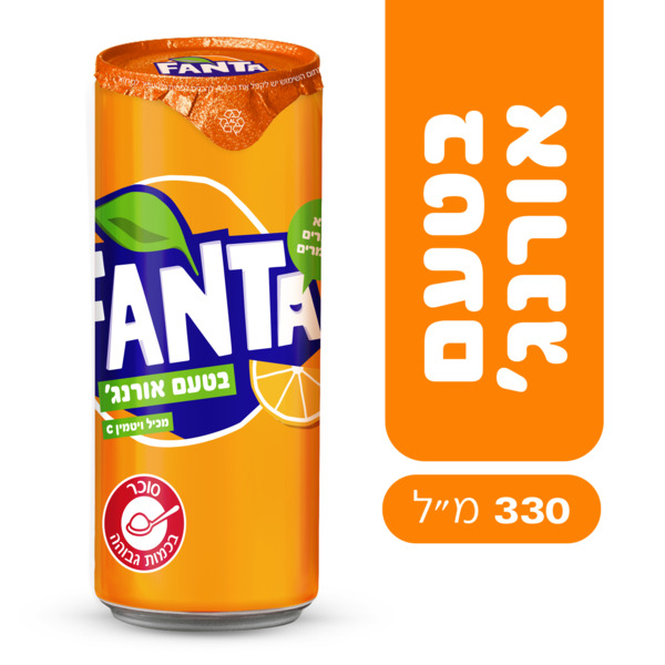 משקה מוגז אורנג` פאנטה (330 מל) - מידע תזונתי