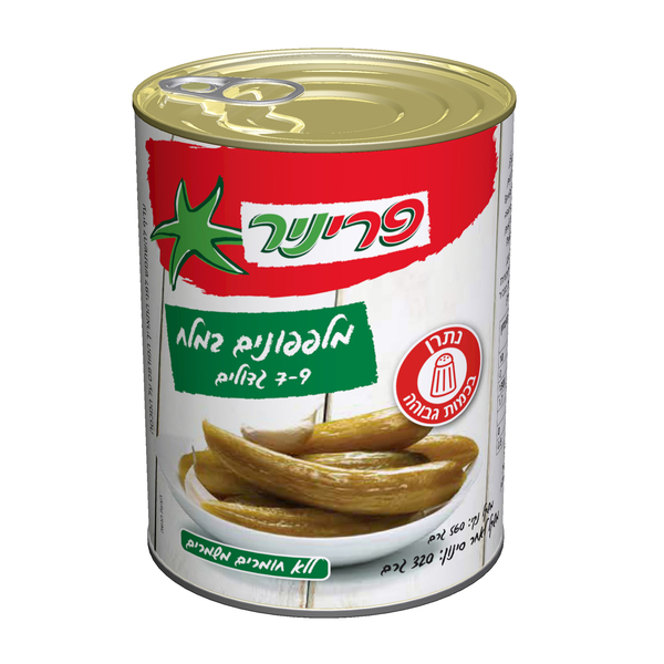 פריניר מלפפון במלח 7-9 560ג. - מידע תזונתי