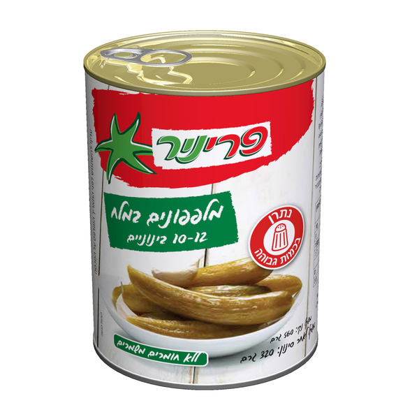 פריניר מלפפונים במלח 10-12 560ג. - מידע תזונתי