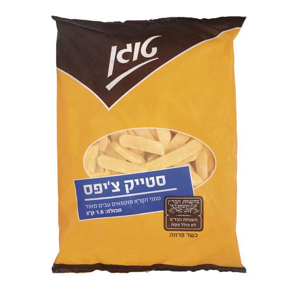 ערכים תזונתיים טוגן תפוגן סטייק צ`יפס 1.8 קג
