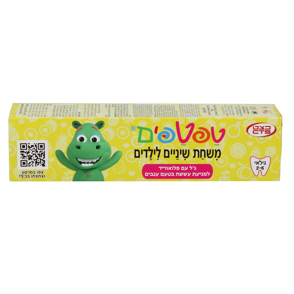 משחת שיניים לילדים מגיל 2-6 50 מ"ל טפטפים
