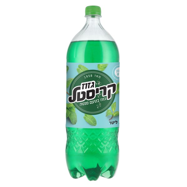 משקה קל קריסטל (2 ליטר) מוגז מנטה - מידע תזונתי