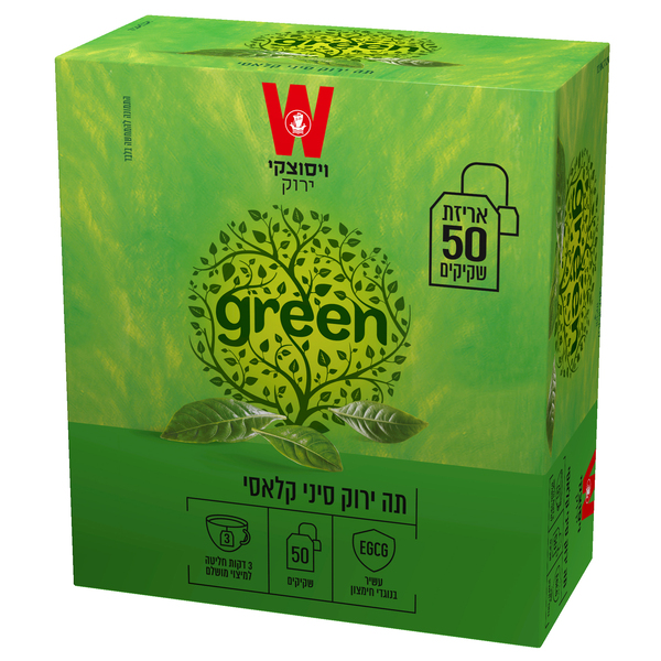 תה ירוק סיני 50 יח` - מידע תזונתי