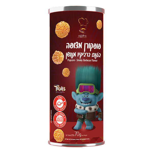 פופקורן מצופה טעם ברבקיו מעושן 70 גר טרו
