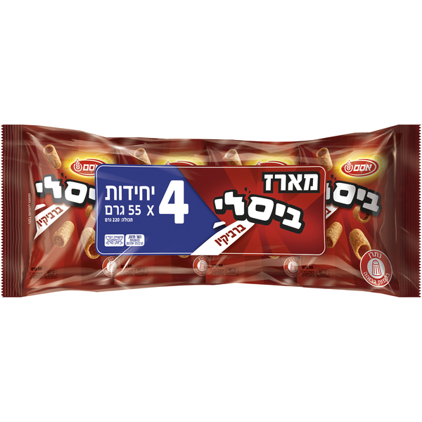 ביסלי ברביקיו מארז 4יח*55גרם - מידע תזונתי