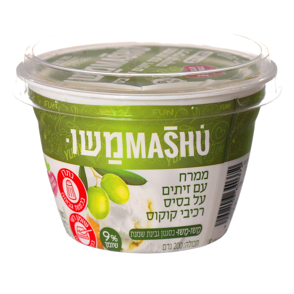 ממרח עם זיתים 9% שומן 200 גר` משומשו - מידע תזונתי