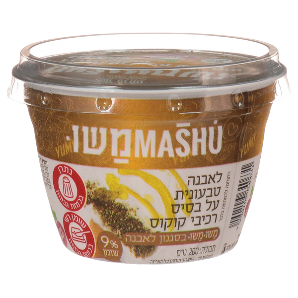 לאבנה טבעונית 9% שומן 200 גר` משומשו - מידע תזונתי