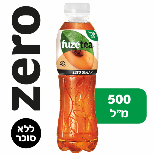 FUZE- T בטעם ZERO אפרסק 500 מ"ל