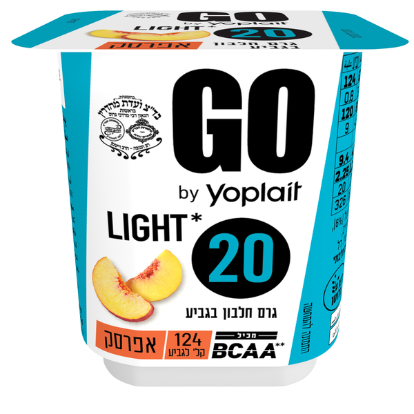 יופלה גו יוגורט לייט אפרסק 200 גרם - מידע תזונתי