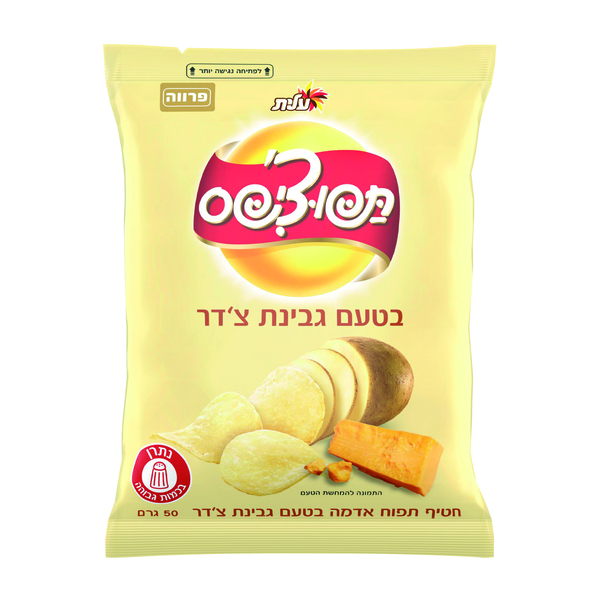 תפוצ`יפס צ`דר (50 גרם) - מידע תזונתי