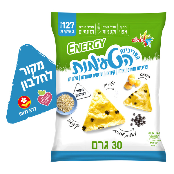 פריכיות משולשות -מלח ים אנג`י - מידע תזונתי