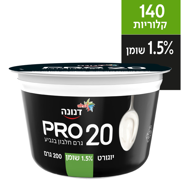 דנונה פרו 20 גר` חלבון - מידע תזונתי