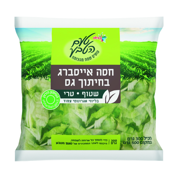 חסה אייסברג חיתוך גס 300 שטראוס טעם הטבע