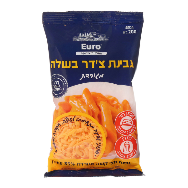 גבינת צ`דר מגודרת 200 גר` - מידע תזונתי