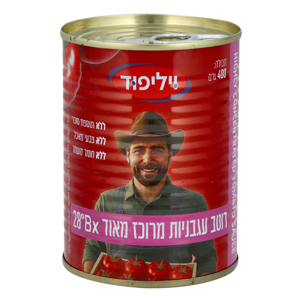 רסק עגבניות 400 גרם 28% ויליפוד